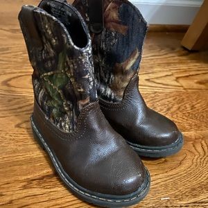 Toddler boots size 8 camo cowboy farm boots